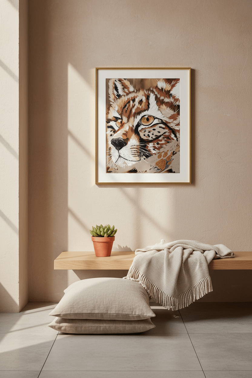 Signed Print - Silent Witness, 8x10" Cheetah from Original Artwork - Michelle Pashko Art