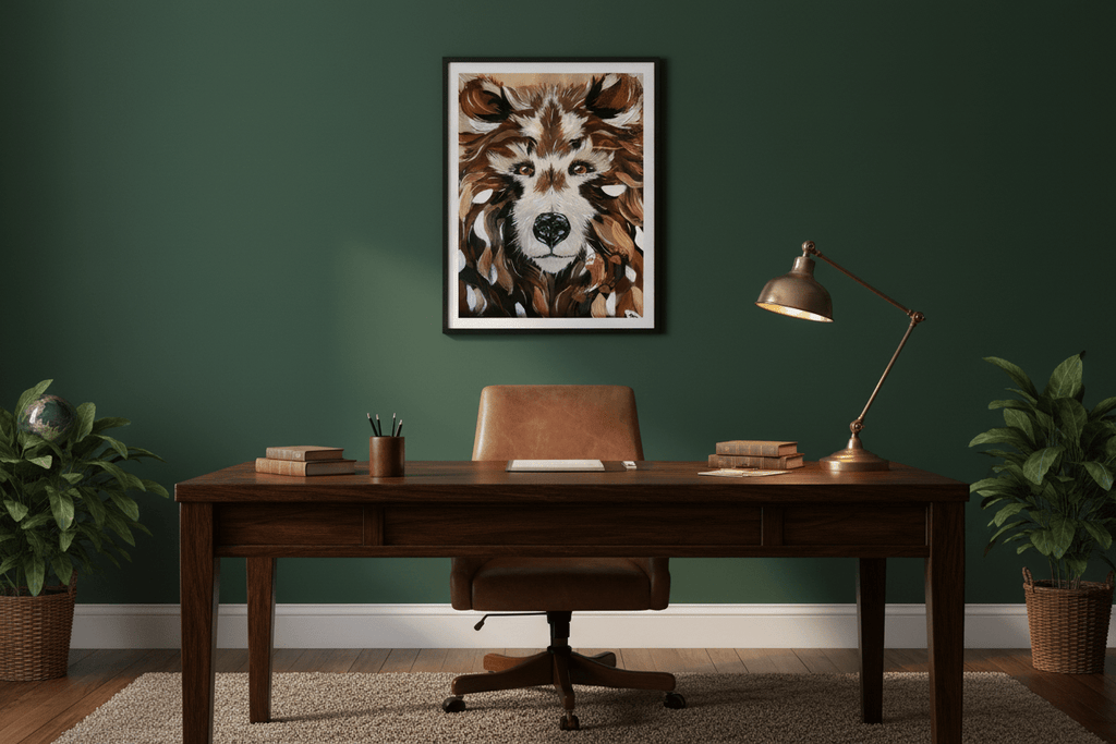 Signed Print From Original Artwork "Look Beyond Your Fear" 8x10" Grizzly Bear - Michelle Pashko Art