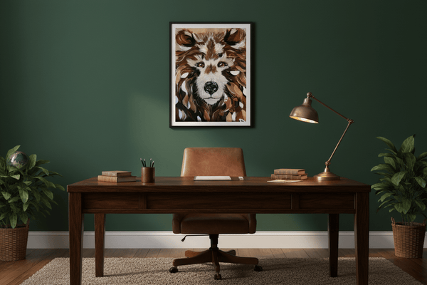 Signed Print From Original Artwork "Look Beyond Your Fear" 8x10" Grizzly Bear - Michelle Pashko Art