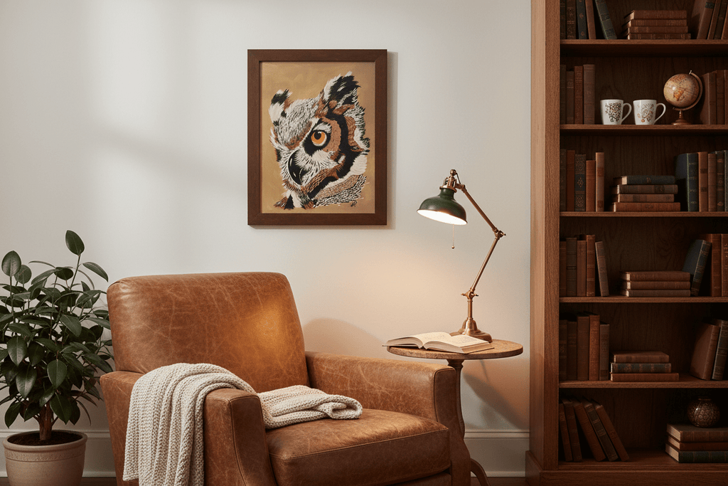 Limited Edition Prints Great Horned Owl - Signed and Numbered 8x10 Art Print - Michelle Pashko Art
