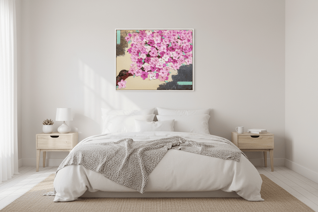 Cherry Blossoms - Original Acrylic Painting | 20x16" Impasto Spring Art - Michelle Pashko Art