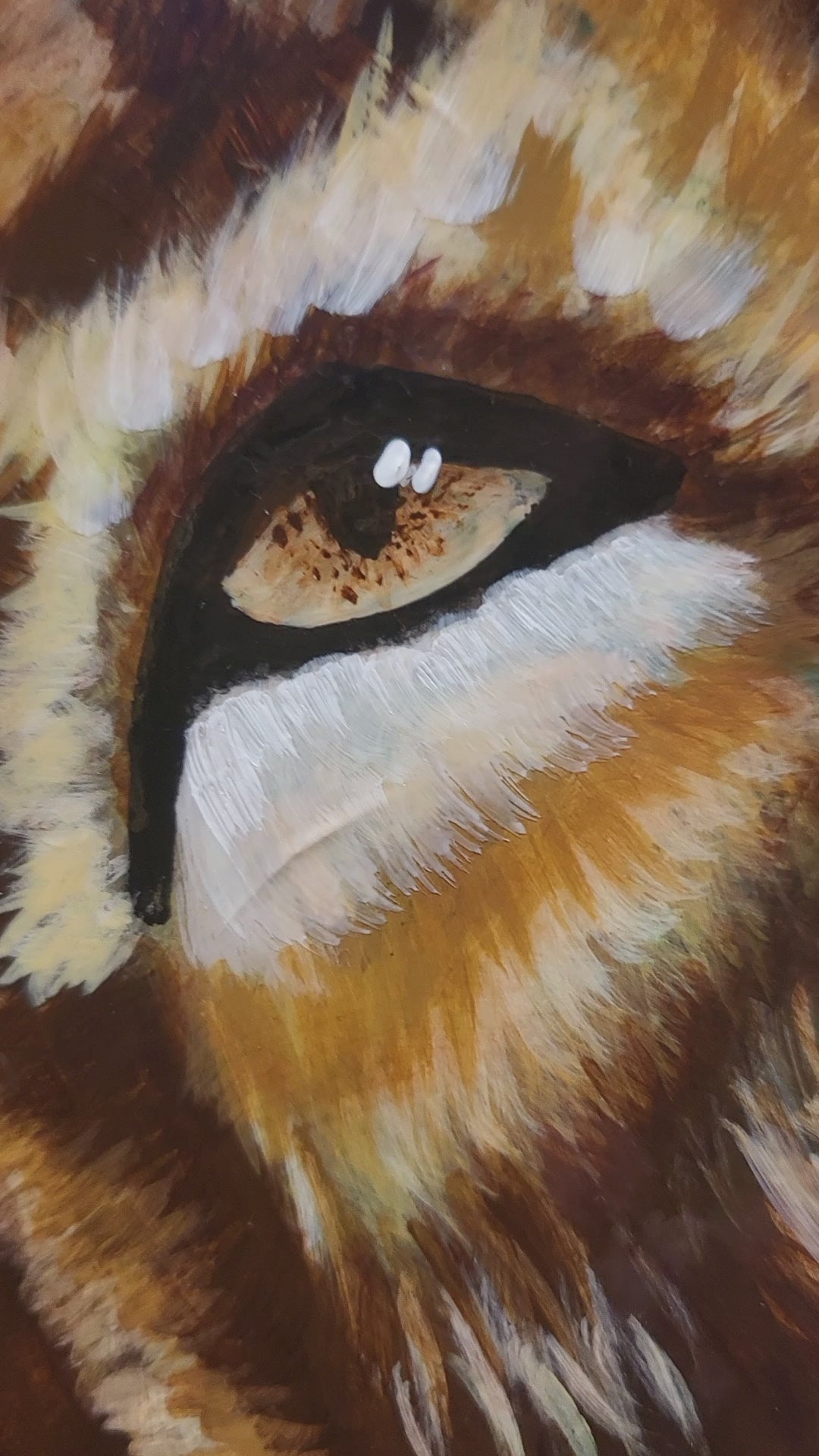 King - Lion Original Acrylic Artwork 12x15" Framed