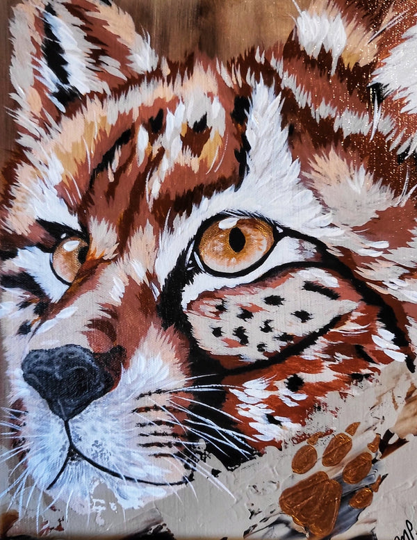 Signed Print - Silent Witness, 8x10" Cheetah from Original Artwork - Michelle Pashko Art