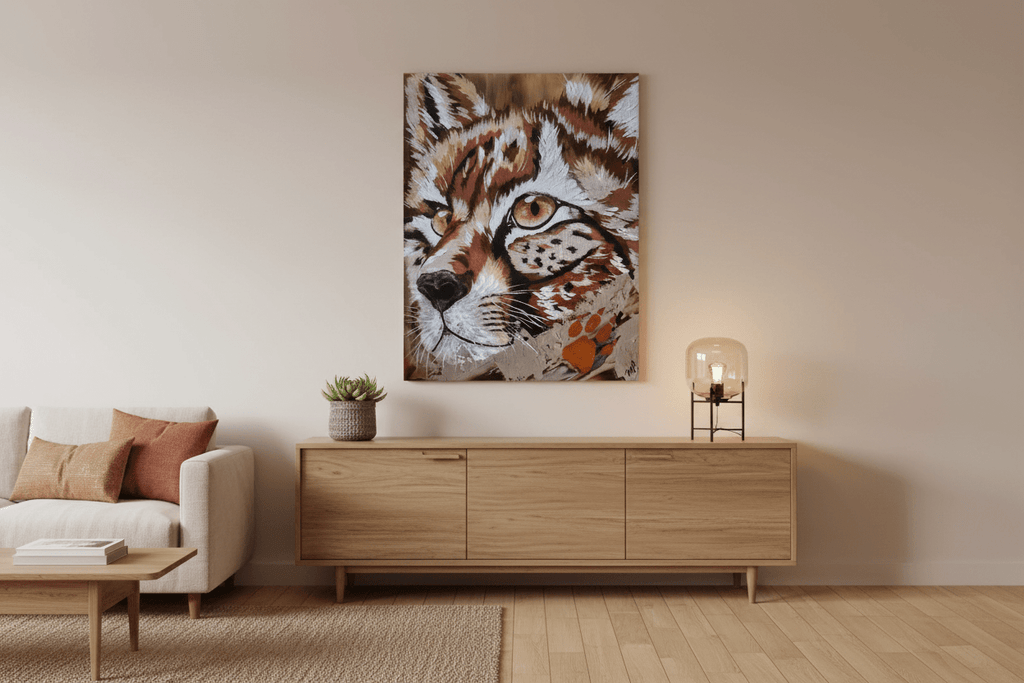 Silent Witness — Original Cheetah Painting | 11×14" Acrylic Wildlife Art - Michelle Pashko Art