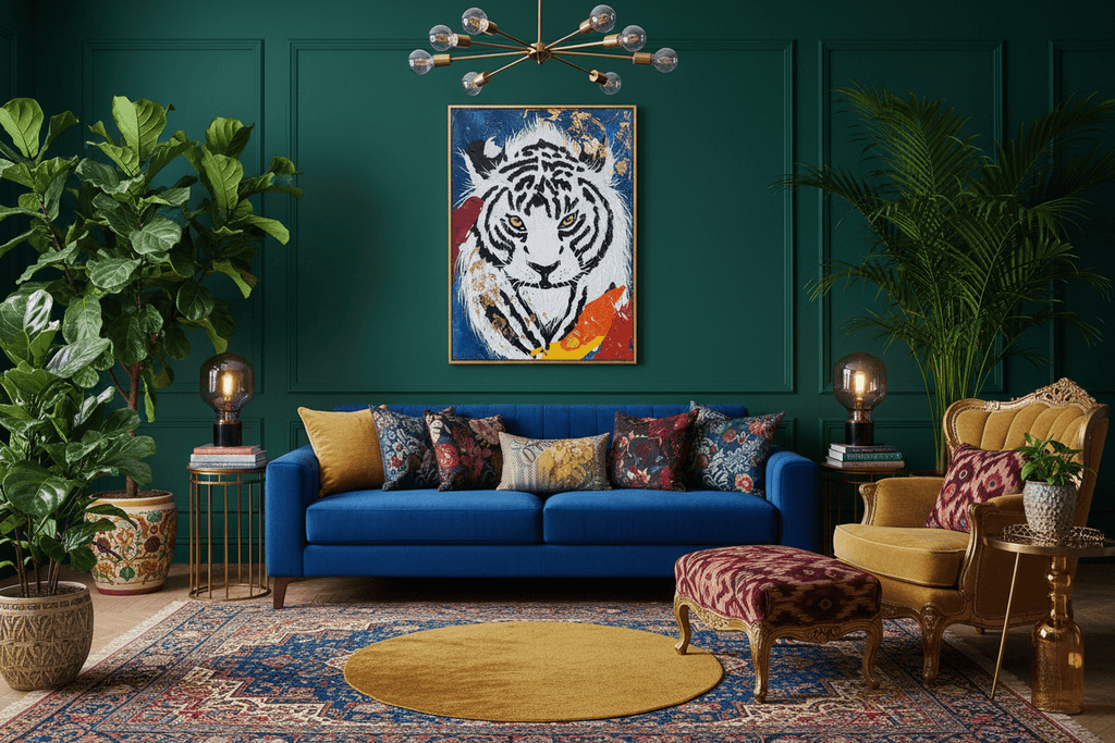 True Colours — Signed White Tiger Art Print | 8×10" by Michelle Pashko - Michelle Pashko Art